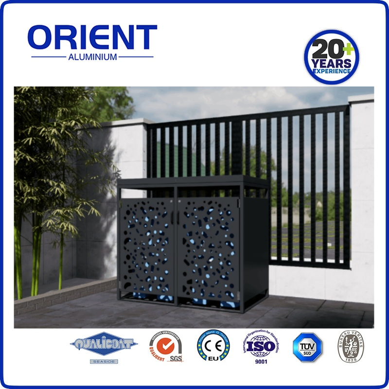 Garbage Bin Shed Stores 2 Trash 3 Trash Cans Classified Aluminium Storage