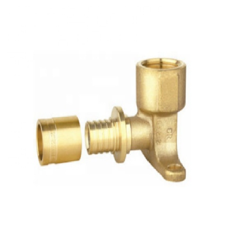 Wall Plate Female Elbow Copper Sliding Fitting for Water with Union