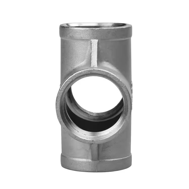 SS304 OEM Customizable Standard Thin-Wall Precision Casting Threaded Cross