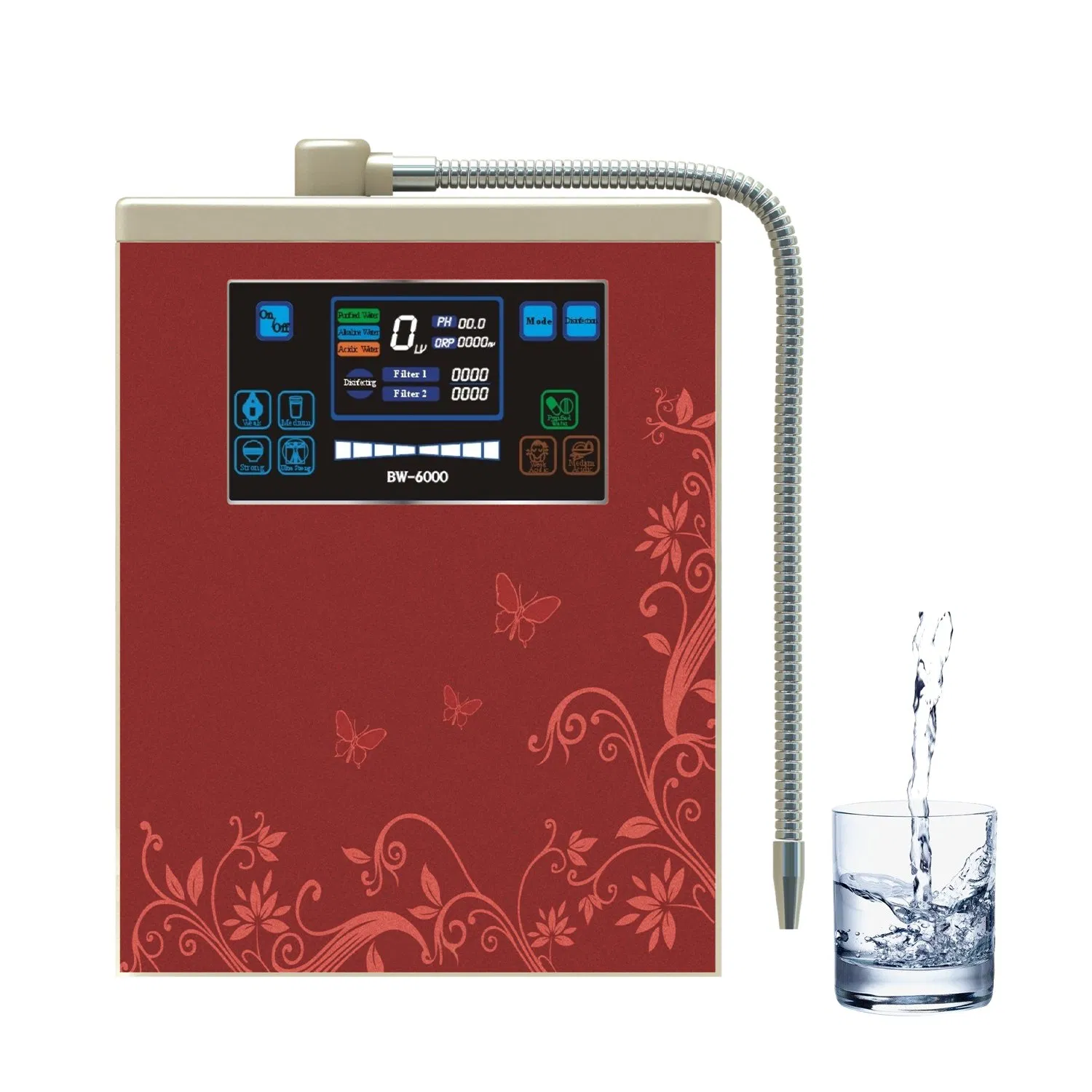 Multifunctional 7-Plates Water Ionizer OEM (CE Certified) Bw-6000