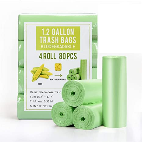 Eco Friendly PLA Bioplastic Degradable Compostable Garbage Trash Bag in Roll 100% Biodegradable Bag