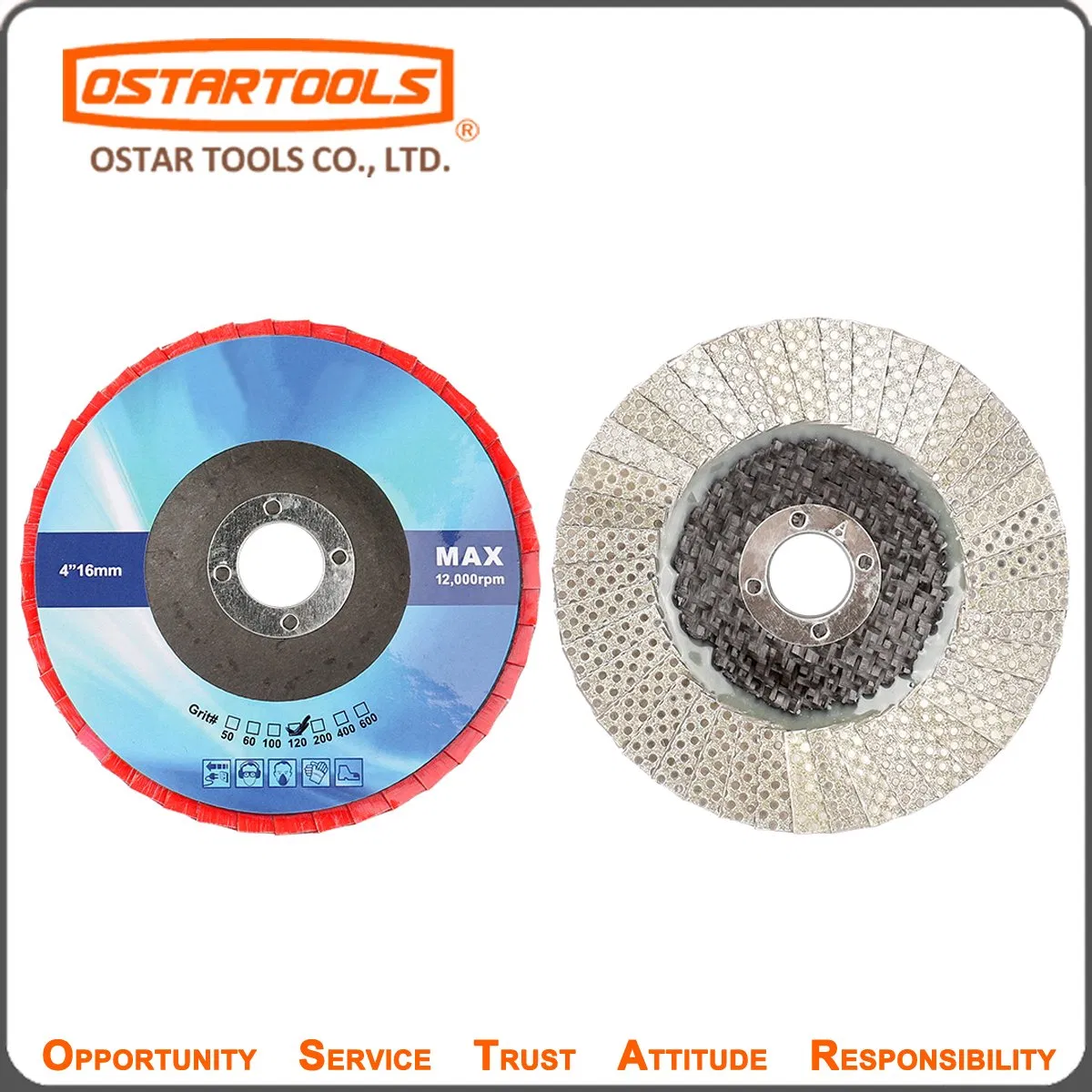 Dfd100030f Net Pattern Diamond Flap Disc with Fiberglass Base