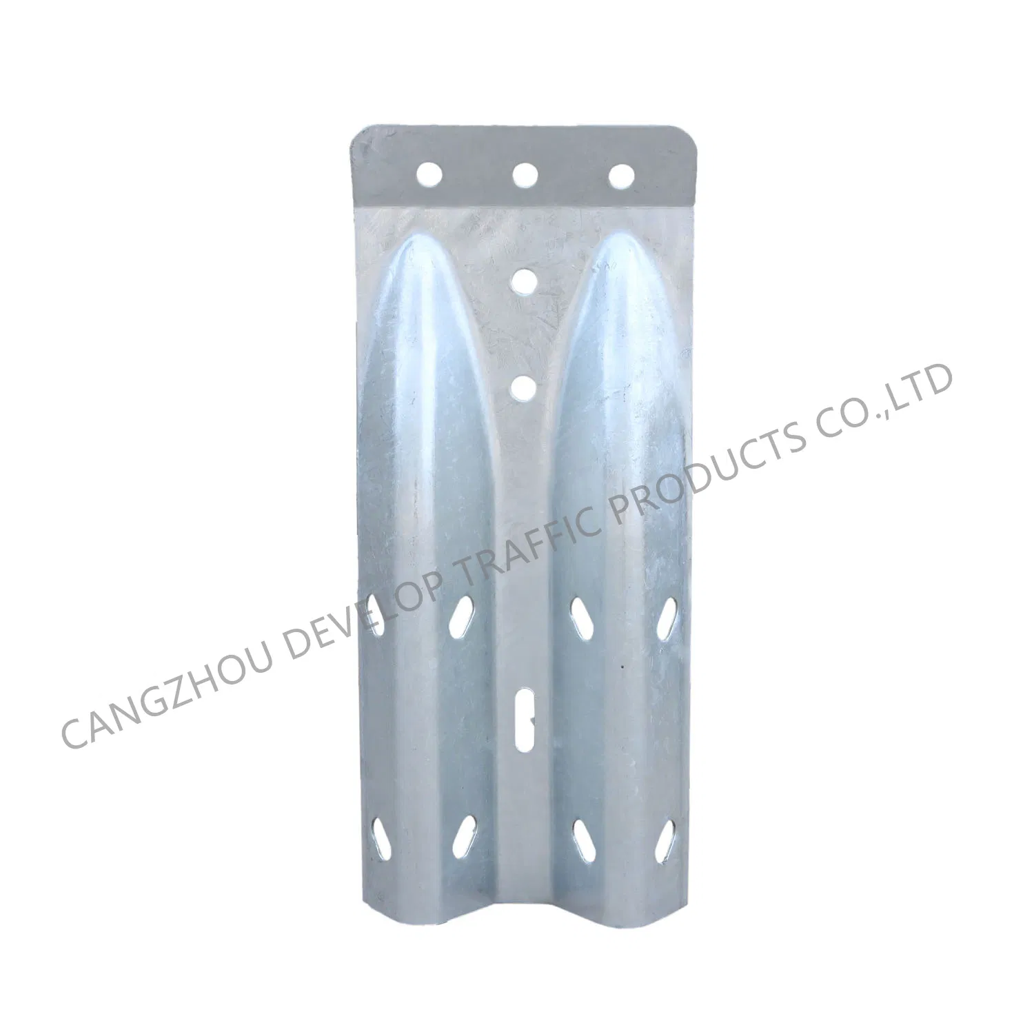 OEM Galvanized W Beam Guardrail Steel Two Waves Fishtail Terminal End