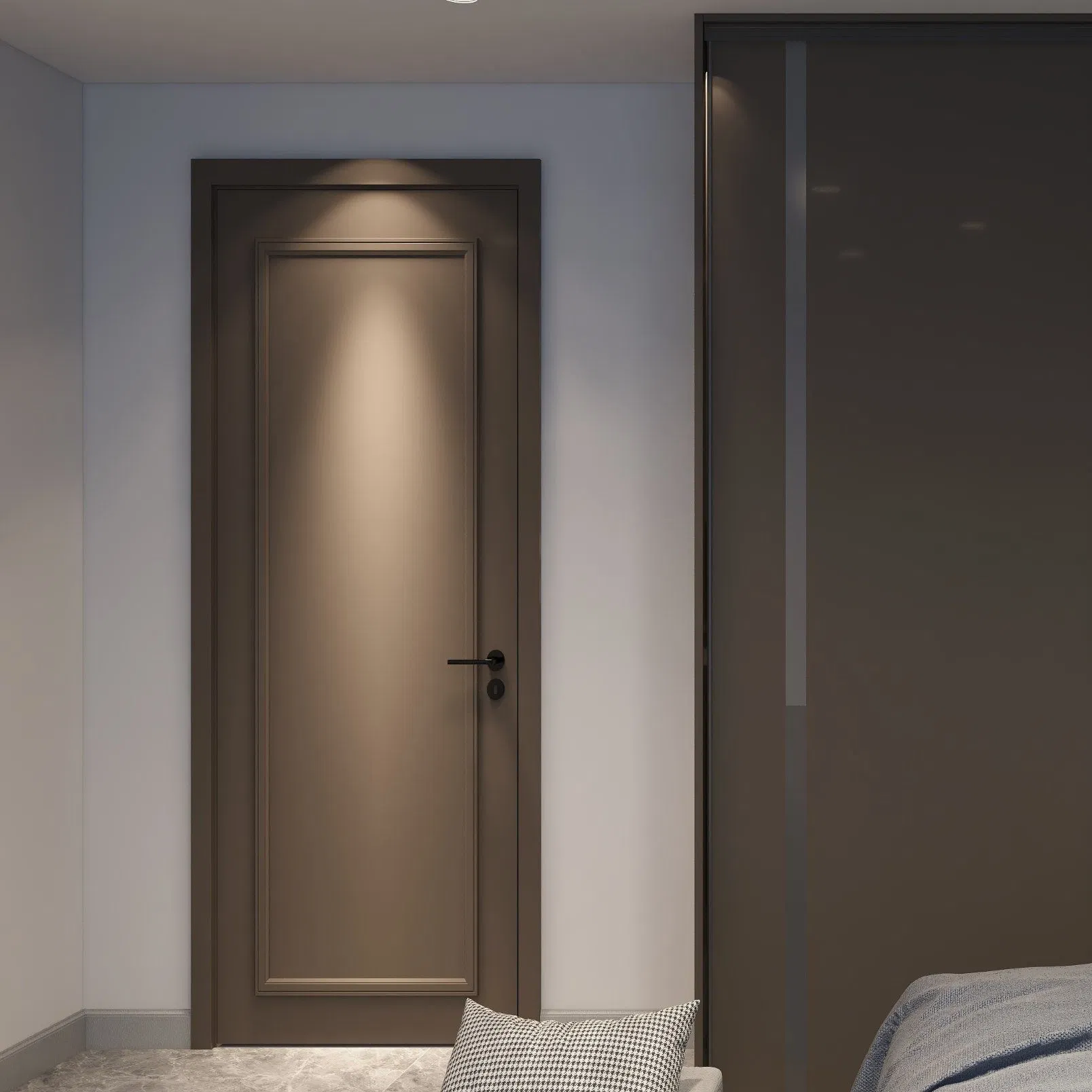 Customizable WPC Painted Durable Door in Various Shapes for Interior Renovation Like Bathroom or Bedroom