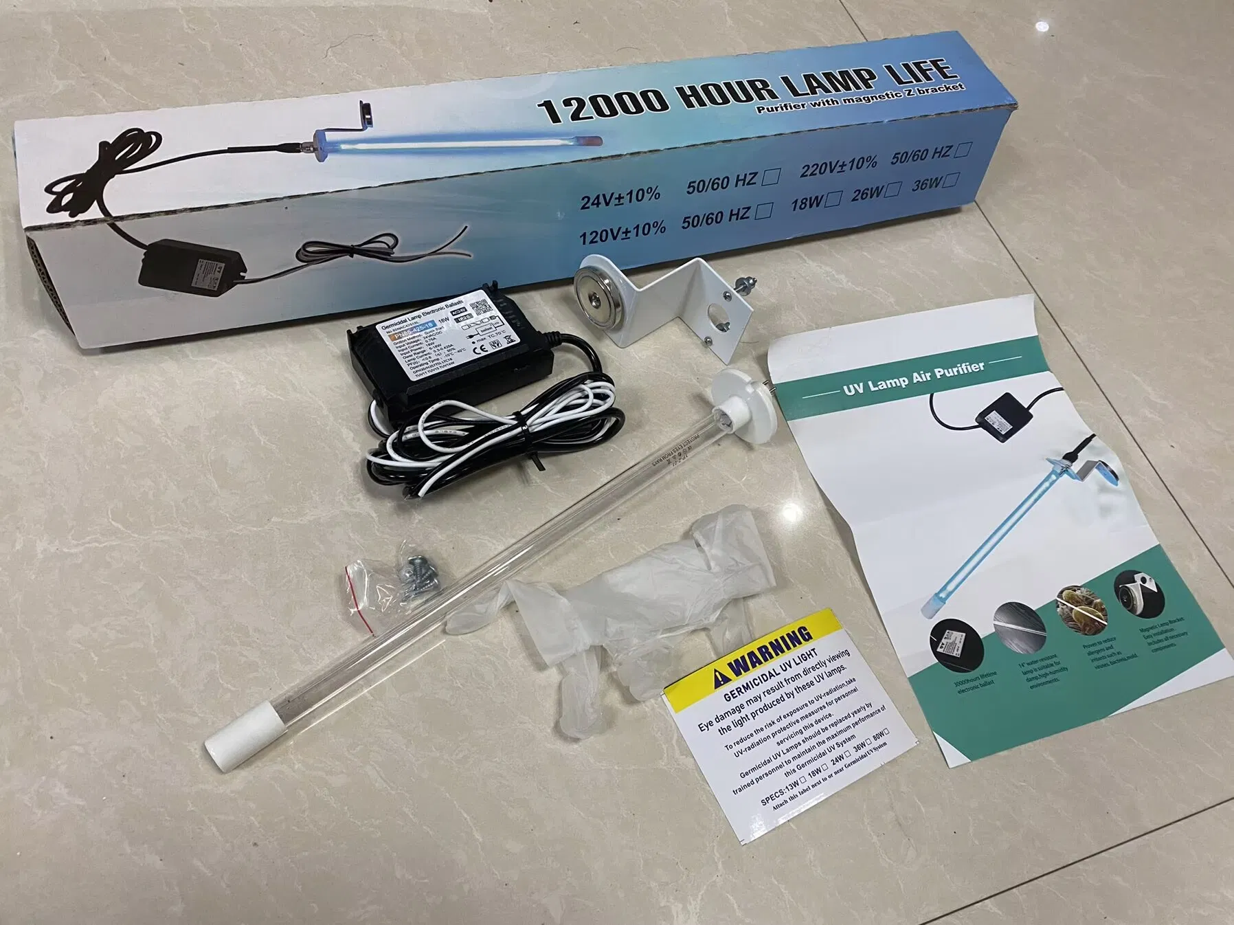 Highly Recommend 24VAC Air Filter Lamp for Air Conditioner, UVC for AC 18W Yp-Z-1