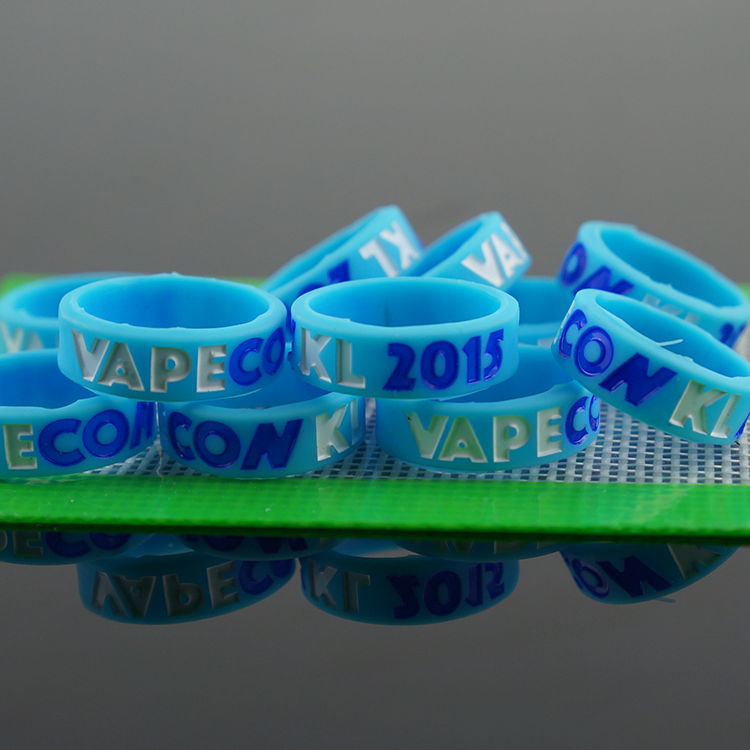 Laser Logo in Multiple Sizes Patterns Customizable Vapor Band Silicone Protective Ring