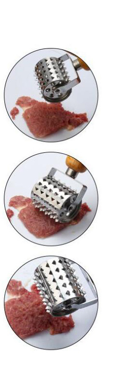 Heavy Duty Double-Sided Meat Tenderizer Roller Hammer for Beef Pork Chicken Esg12233