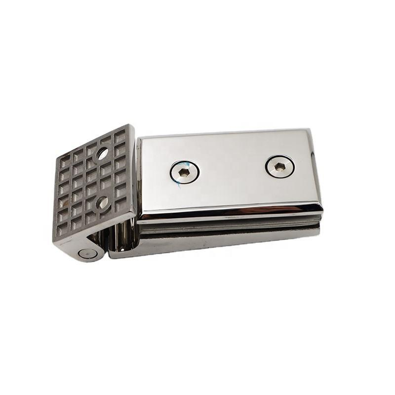 Movable Ss Mirror Sliding Shower Tempered Glass Door Hinge Glass Clamp