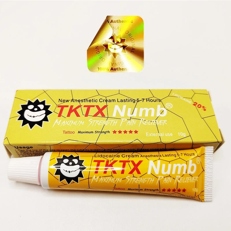 New Tktx Numbing Anesthetic Cream Plastic Tubes Ointment Black Yellow Green Blue Gold 16% 18% 20% 22% 23% New Tktx Numb Cream