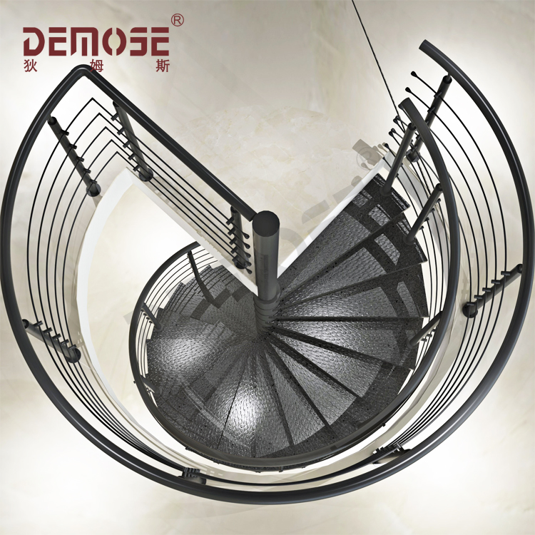 Elegant Central Column Spiral Staircase for Home Design