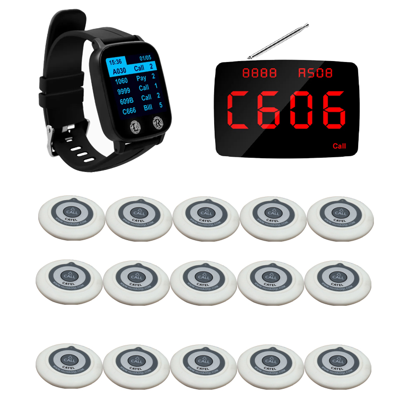 Catel Ctw08 Reliable Wireless Pager System Efficient Waiter Call for Restaurants & Cafes