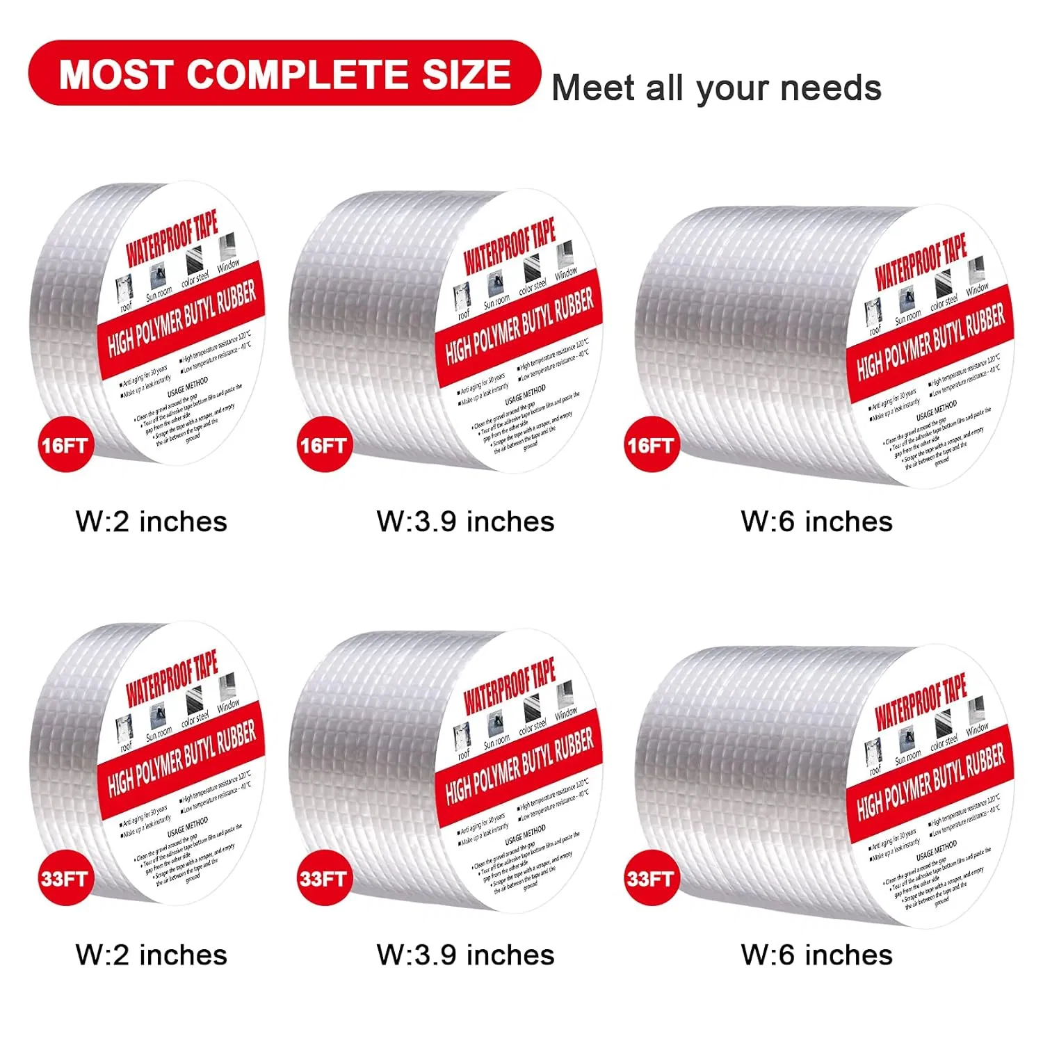 Butyl Rubber Sealant Tape Metal Roof Wrapping Hot Sales 2024