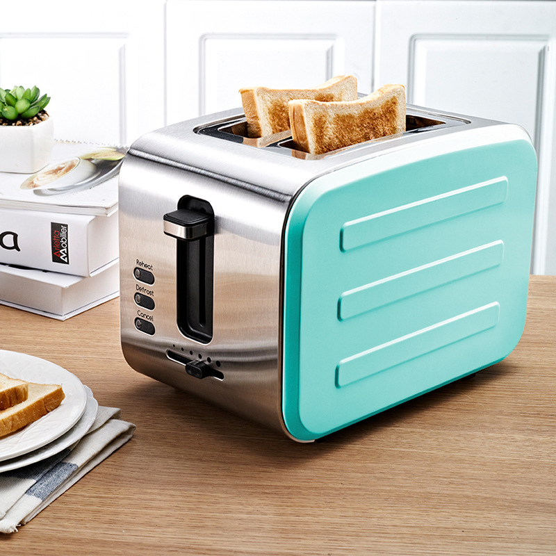 Toaster Stainless Steel Toaster Home Toaster 2 Piece Breakfast Machine Bread Maker