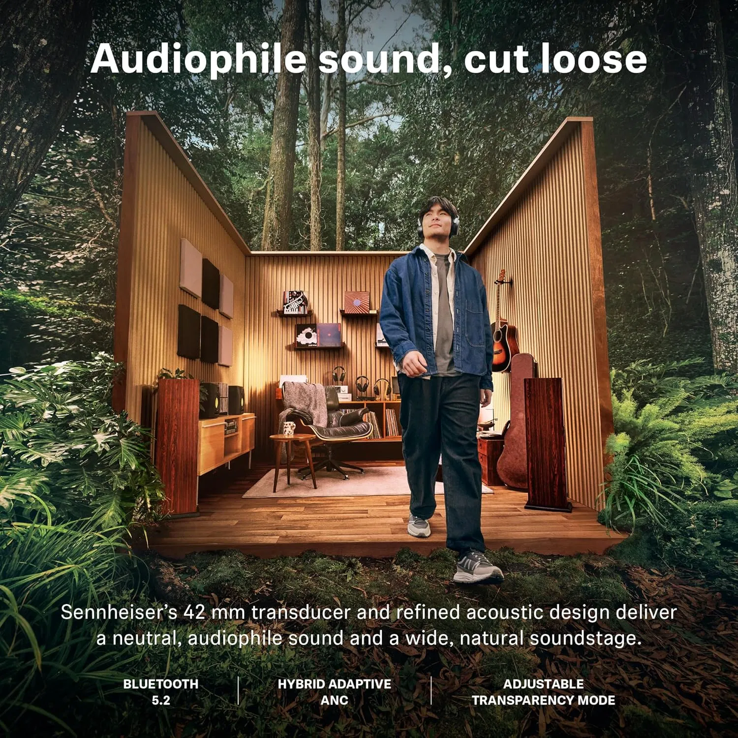 Hdb 630 Wireless Over-Ear Headphones - Hi-Res Audiophile Sound, Adaptive Noise Cancellation, Parametric EQ, 60 Hour Battery Life