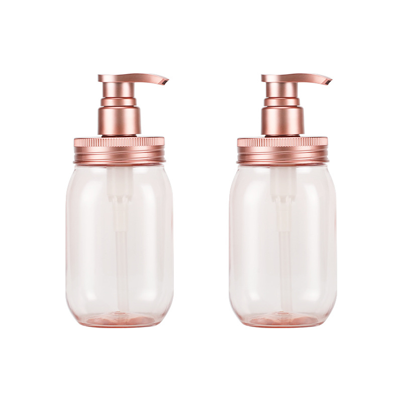 Liquid Soap Dispensers Body Wash Bottle Bathroom Set Hand Lotion Bottle with Metal Pump