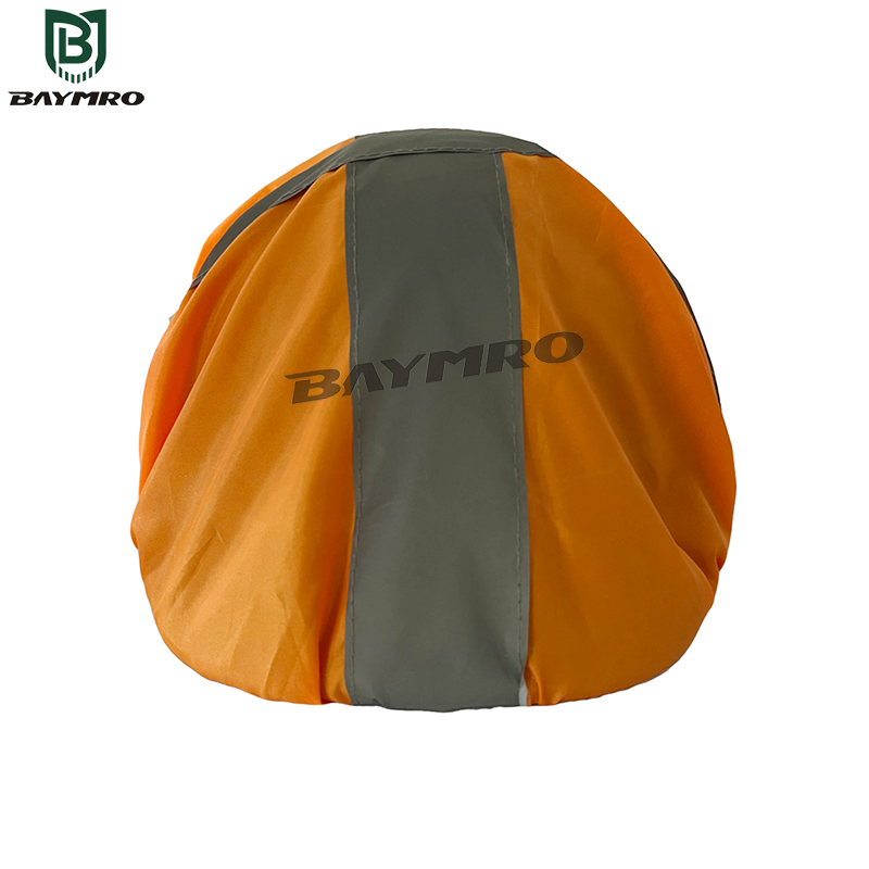 Factory Direct High Visibility Orange Reflective Waterproof Helmet Cover En 20471 En 343