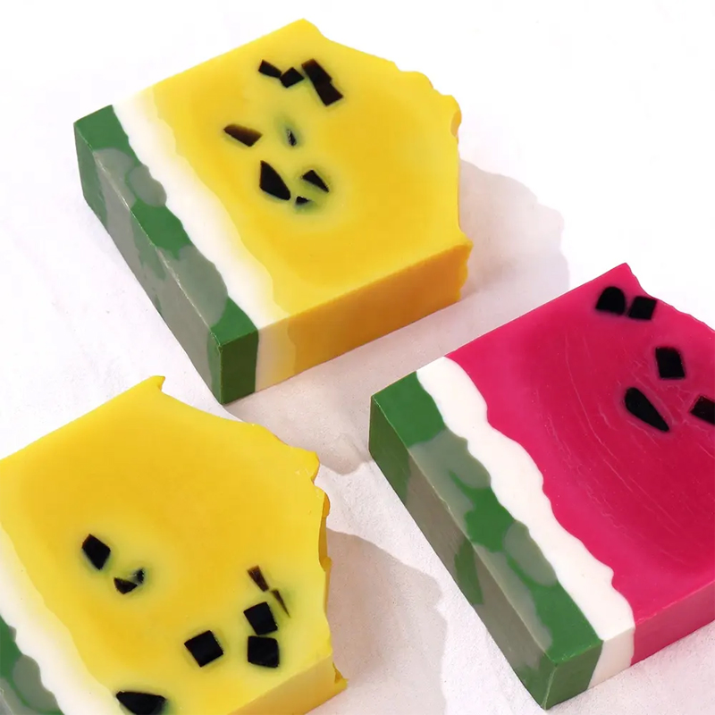Ditong Private Label Vegan Body Wash Cleansing Moisturizing Watermelon Shape Cold Pressed Handmade Soap
