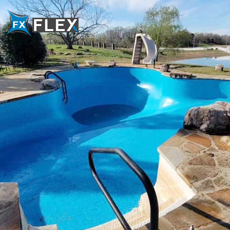 Tear Resistant PVC Tarpaulin Fabric Heavy Duty Waterproof Membrane Swimming Pool Liner