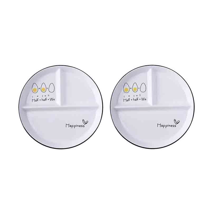 Ceramic Divided Dinner Plates Handmade Porcelain Weight Loss Weight Plate
