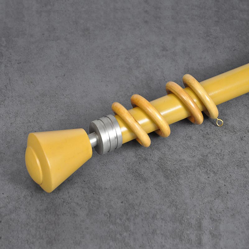 Factory Sale Wooden Curtain Pole with Finials Brackets 28mm Curtain Rod Set