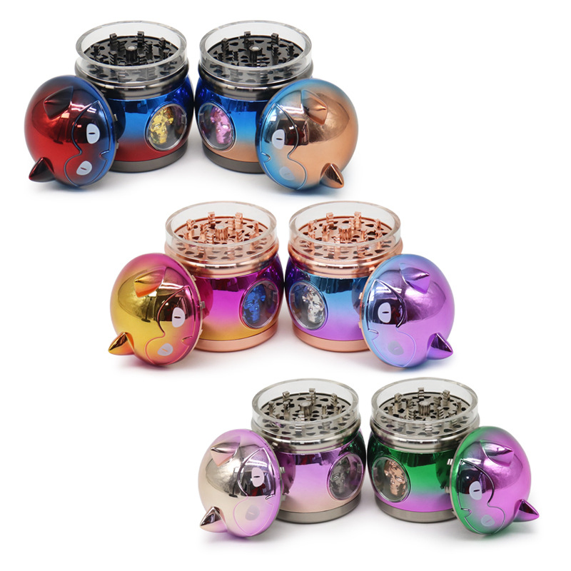 New Zinc Alloy Lucky Cat Smoking Grinder Manual Smoking Grinder Smoking Grinding Device Smoking Accessory