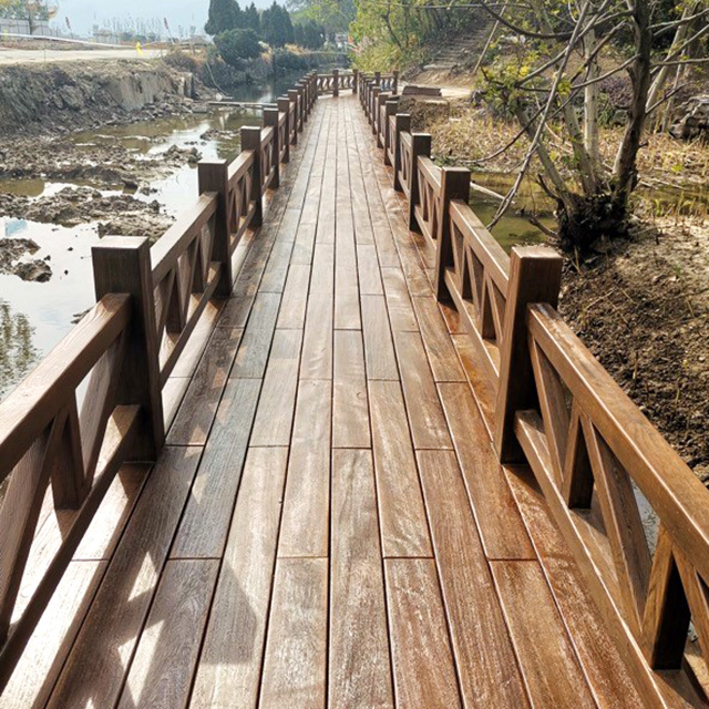 Outdoor Concrete Wood Floor