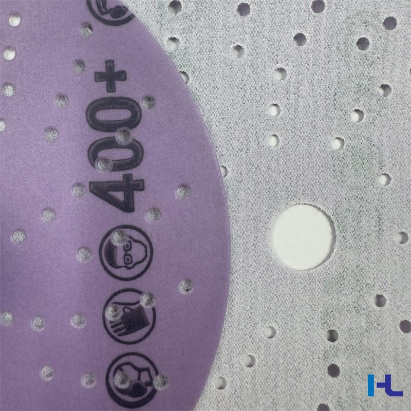No Holes 150mm 6 Inch Purple Film Backing Hook Loop Ceramic Polishing Sanding Abrasive Sand Grinding Disc for Paint, Deburring, Rust, Metal