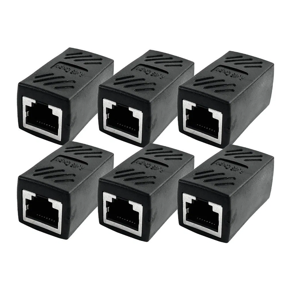 RJ45 Cat5/6/6A Female-to-Female Ethernet Cable Extender Coupler Connector Accessories Extender Connector