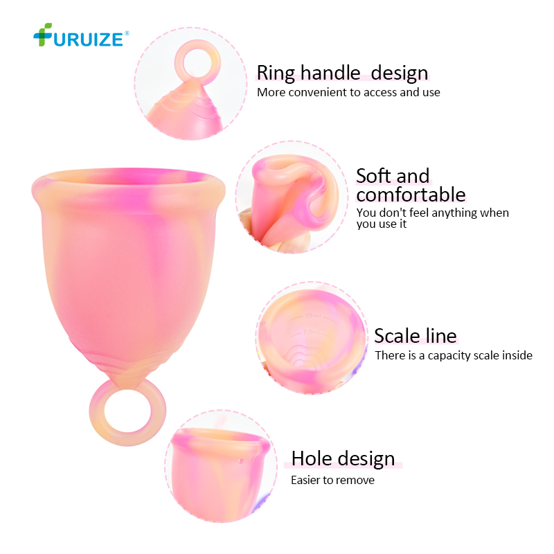 Wholesale 100% Medical Grade Silicone Lady Reusable Menstruation Cup