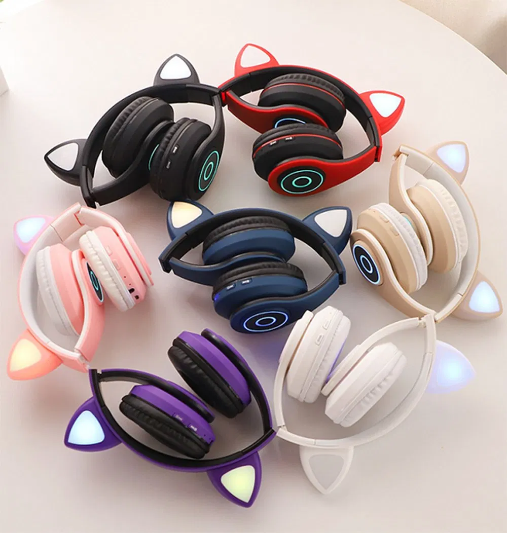 Cute Cat Ears New Gaming Stereo Computer Phone Music Headset Wireless Headphones
