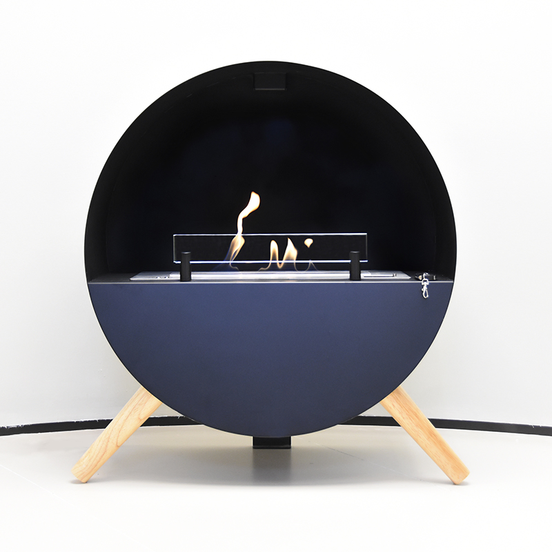 modern Indoor Decoration Mini Round Small Size Manual Bio Ethanol Fireplace