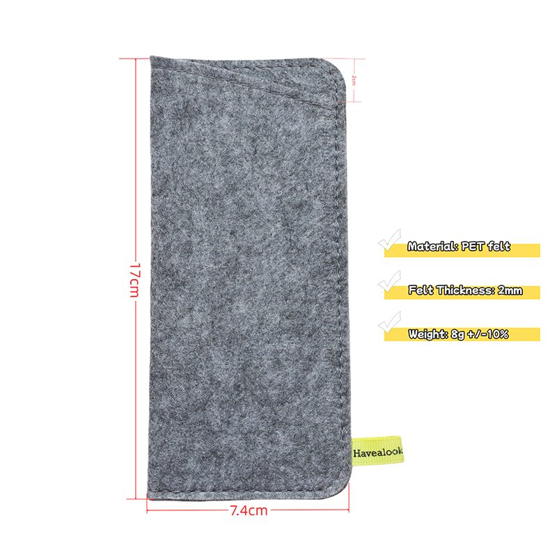 Anti-Scratch Eyewear Case Portable Felt Glasses Pouch for Men and Women Protective Sunglasses Bag