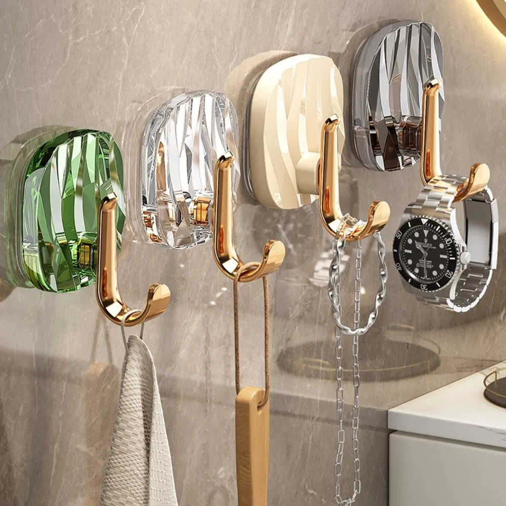 Настенные крючки для ванной без сверления, 4 шт, золотистые