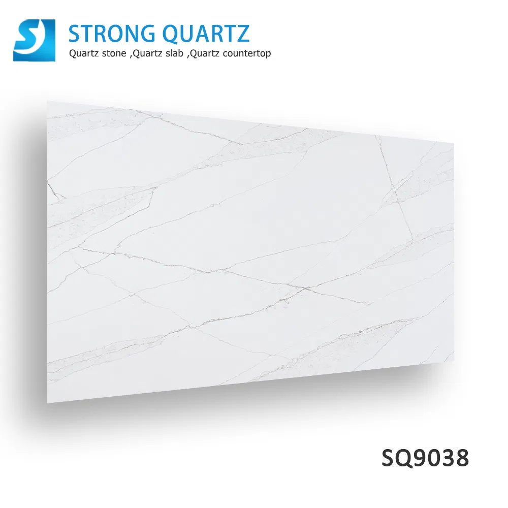 China 3200X1600mm Calacatta Quartz Slabs for Countertops/Islandtops/Bathroom Vanity/Wall Cladding/Floor Customized