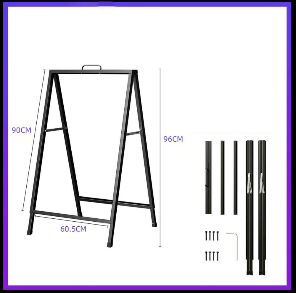 Outdoor Windproof Iron Double-Sided Poster Advertising Display Stand