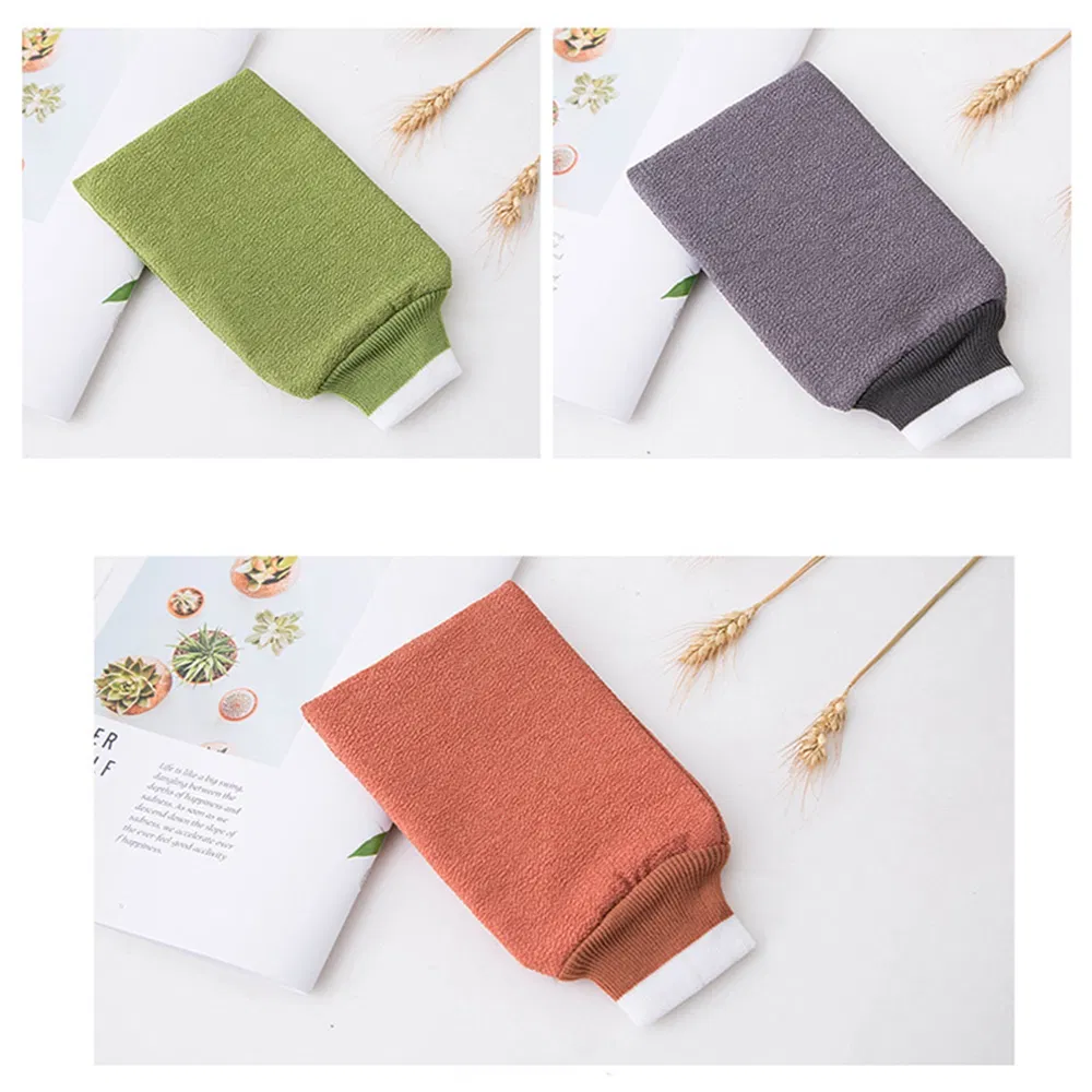 Custom Logo Exfoliating Bath Sponge for Man and Women Body Shower Glove Bath Scrub Sponge Exfoliating Bamboo Exfoliating Glove