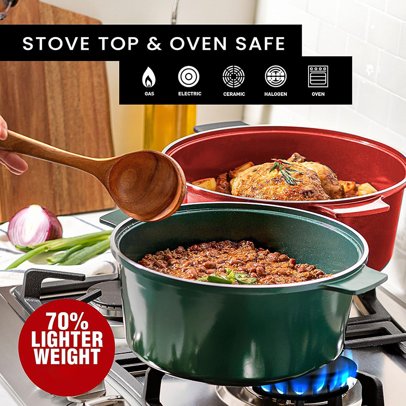 Granitestone Lightweight 6.5 Qt Enamel Pot with Lid