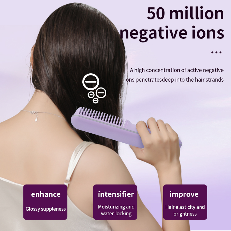 Hair Straightening Comb Professional Luxury Mini Electric Hair Straightener Comb