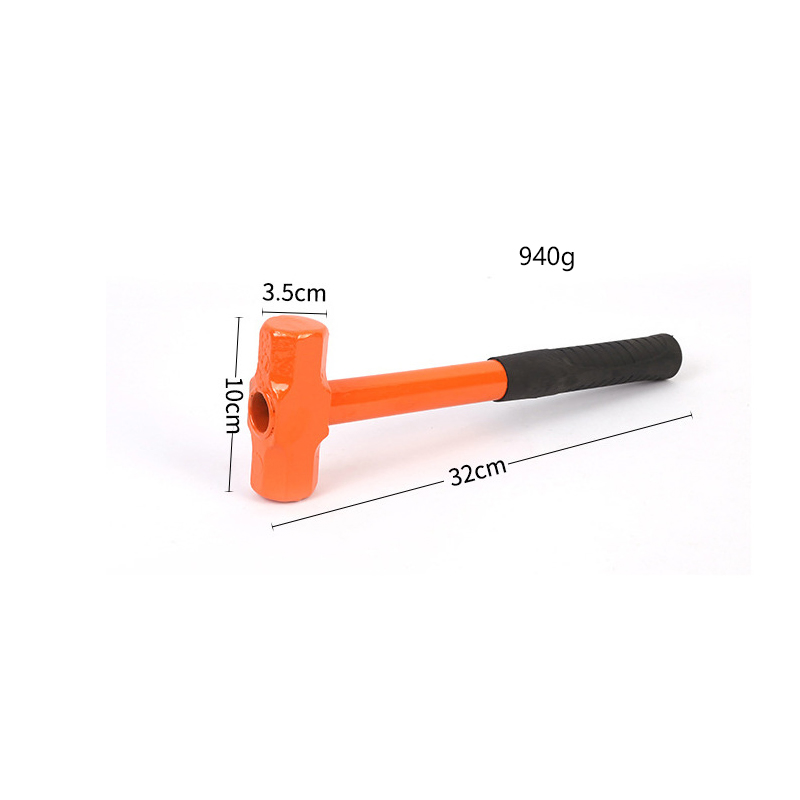 Plastic Coated Handle Nail Picking Sheep Horn Hammer Woodworking Hammer Forging Hammer Drawing Nail 0.33kg
