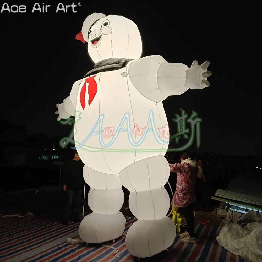 19FT H Inflatable Ghostbusters Pop up Marshmallow Man Cartoon for Outdoor Advertising or Event Decoration