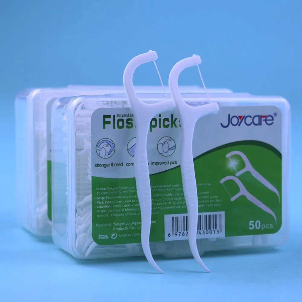 Зубные нити с палочкой Joycare, 50 шт, мятные