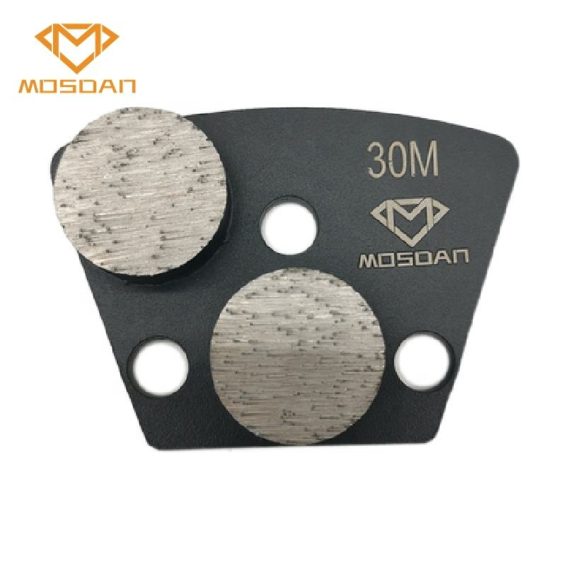 Trapezoid Double Buttons Segment Concrete Diamond Grinding Shoe Diamond Tool