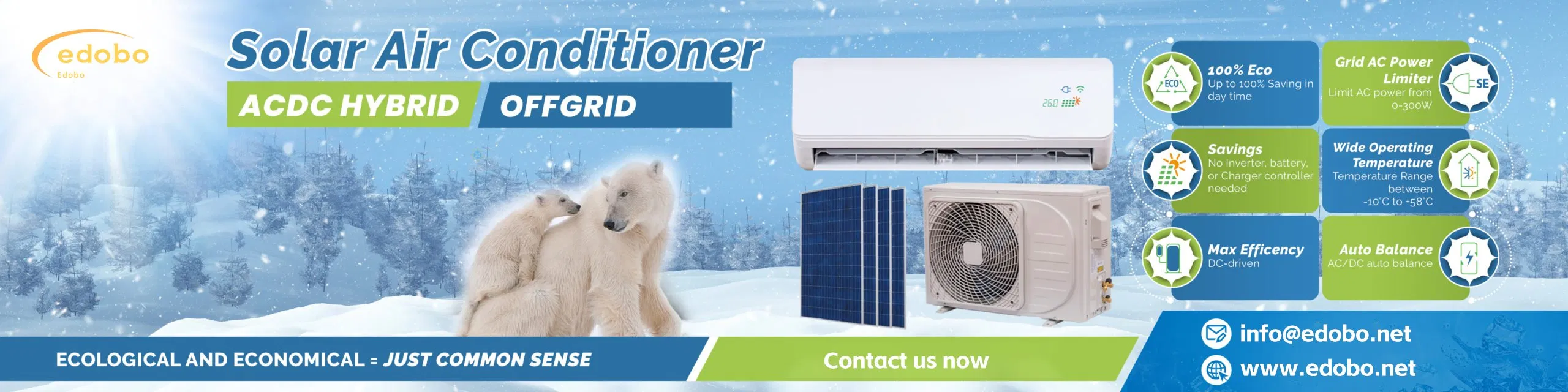 Гибридный кондиционер на солнечных батареях для дома
