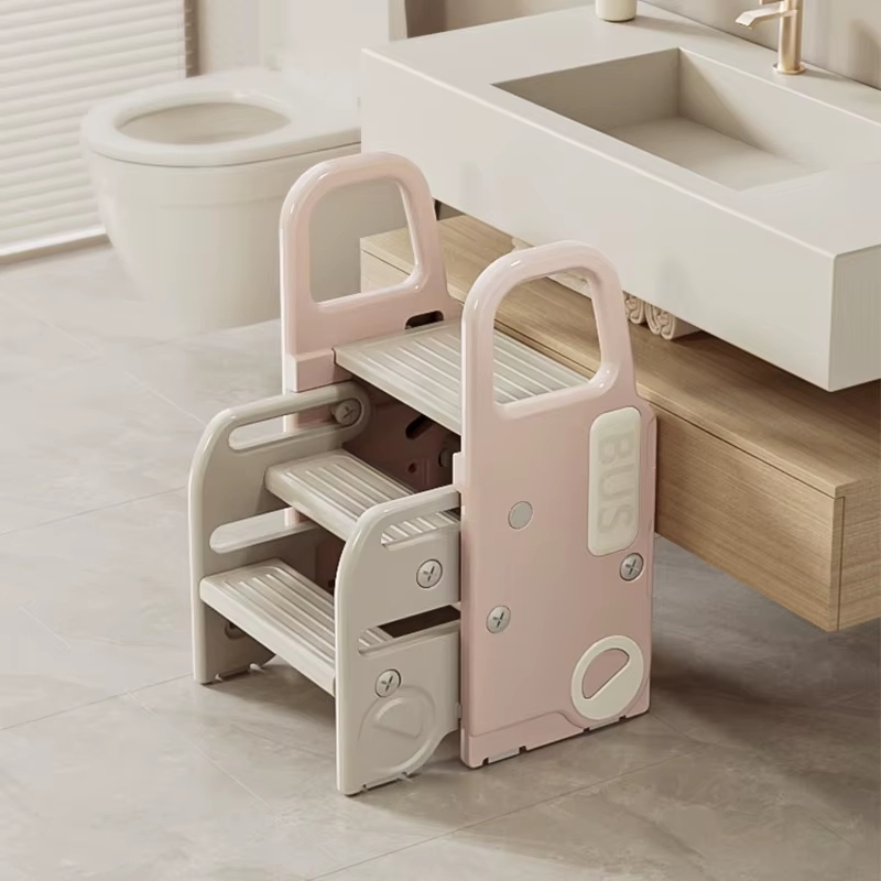 Bathroom Baby Step Stool: Foldable & with Armrests