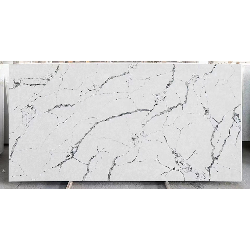Engineered Stone Artificial Marble Black/White/Calacatta Polished Quartz Slabs Price