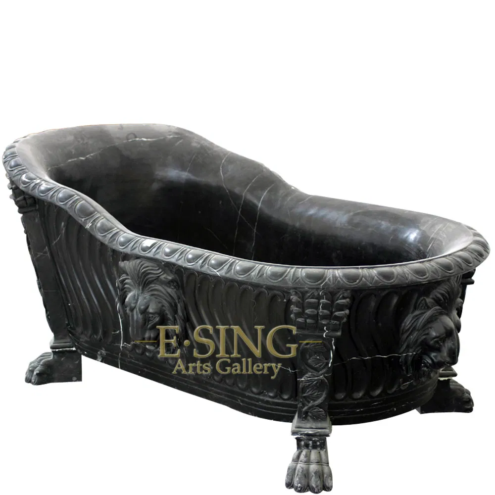 Черная мраморная ванна ESING EB16