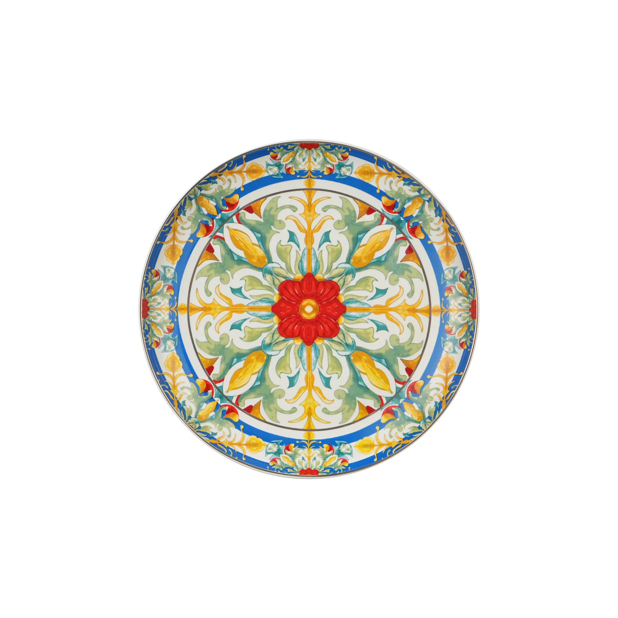 20-Piece Gold Rim New China Porcelain Kitchenware Plates Ceramic Dinner Set