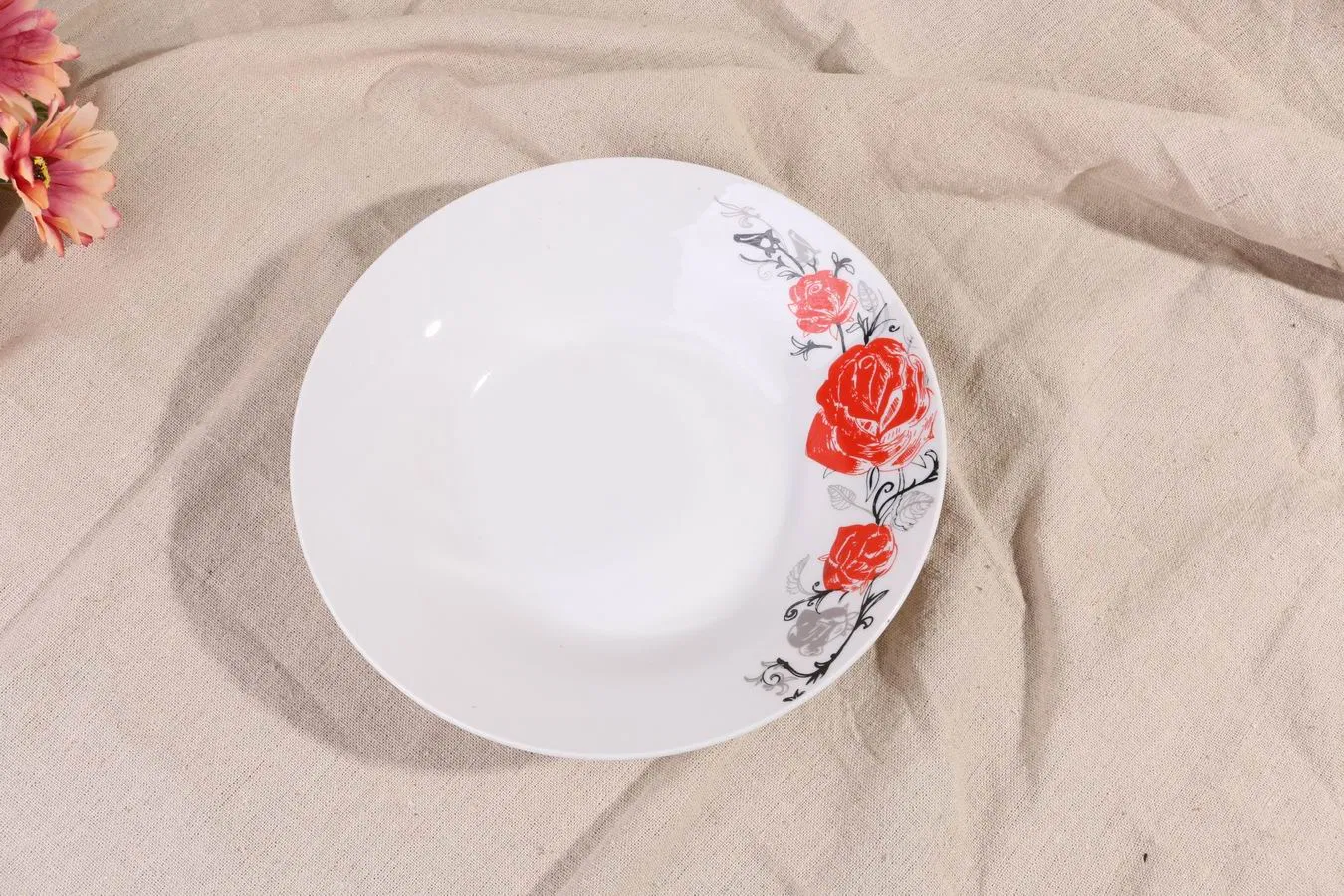 8"Soup Plate Bowl with Cheap Decals Porcelainware Ceramics Tableware