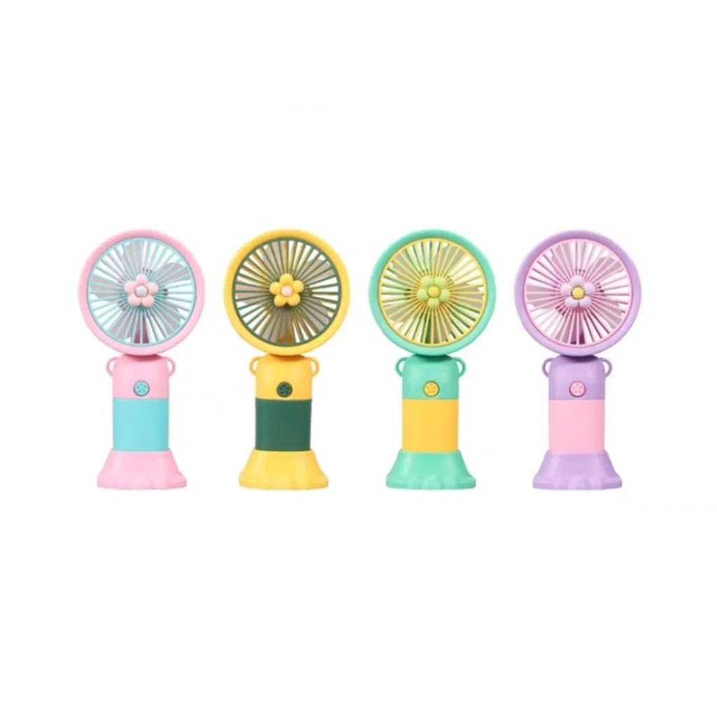 Summer Mini Handheld Small Fan Sub Charging Cartoon Cute Outdoor Portable Mobile Phone Stand Desktop Electric Fan