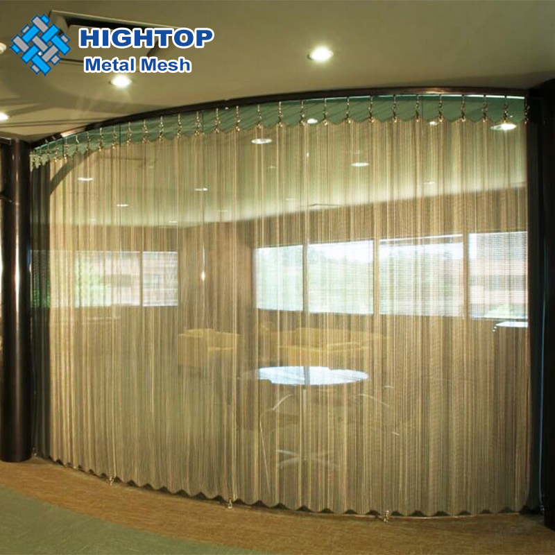 Hanging Stainless Steel Metal Mesh Curtain Panels for Meeting Room